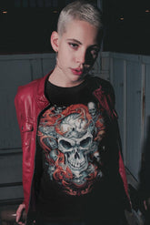 camiseta de calaveras tattoo style